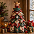 DIY Quilted Christmas Tree Kit – Handmade Fabric Holiday Tabletop Tree Decor
