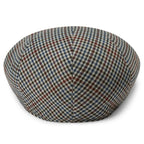 TIENDAHAT MASSIMO BURGUNDY & NAVY CHECKERED MODA FLAT CAP