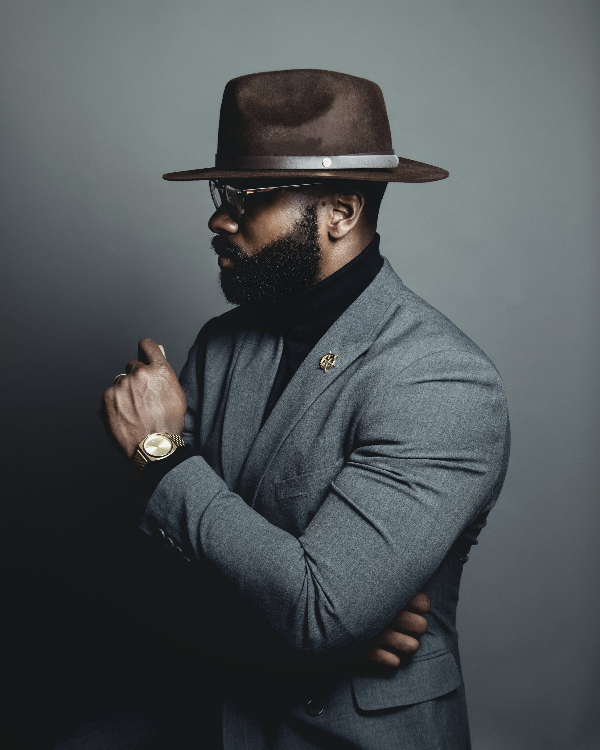 Geoffery Fedora – Brown [Fast shipping and box packing]