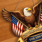 Custom Wood Sign - Personalized America 250th Anniversary Gifts  - Where Brave Hearts Gather