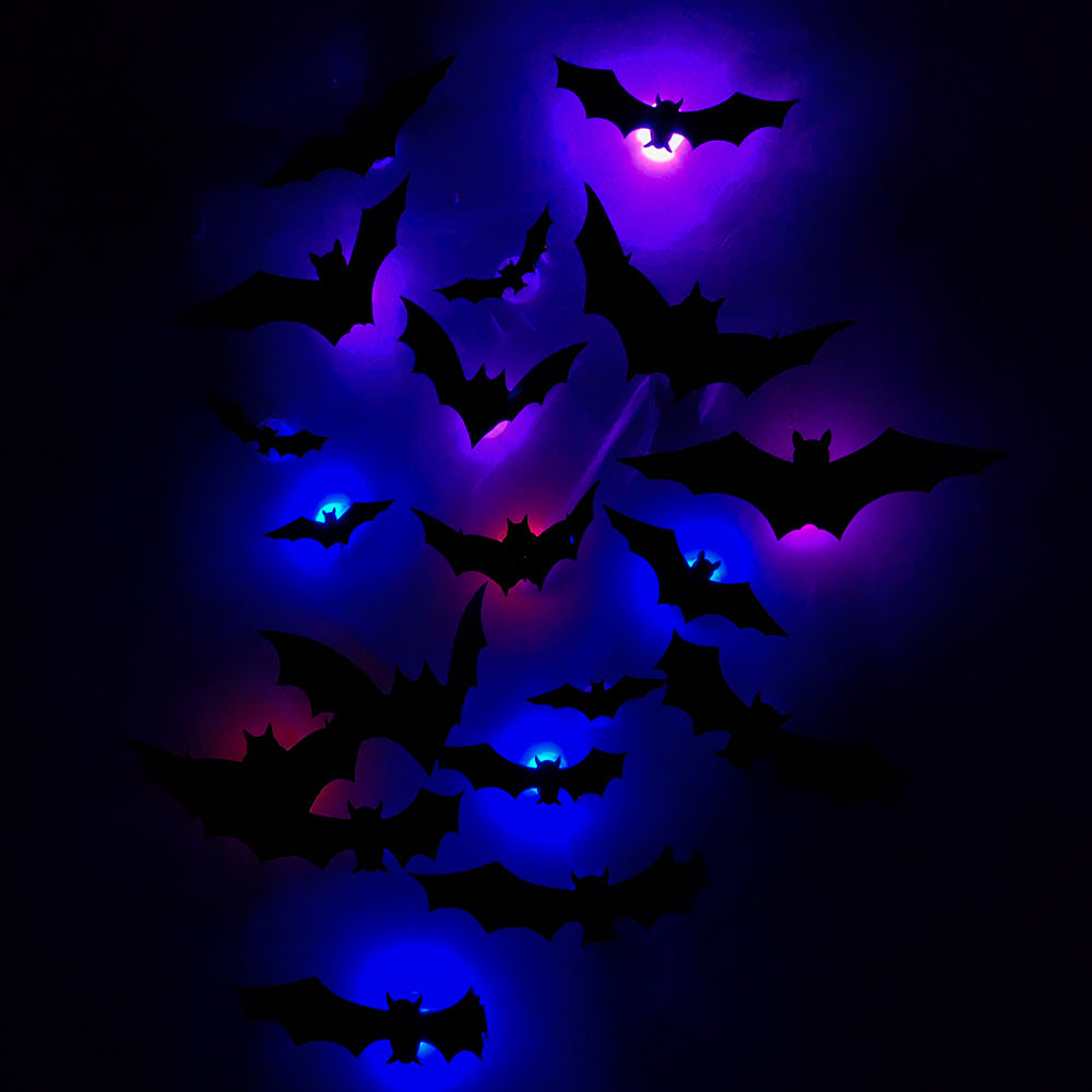 Halloween LED Bat Lights – Glowing Hanging Bats for Party & Yard Decor