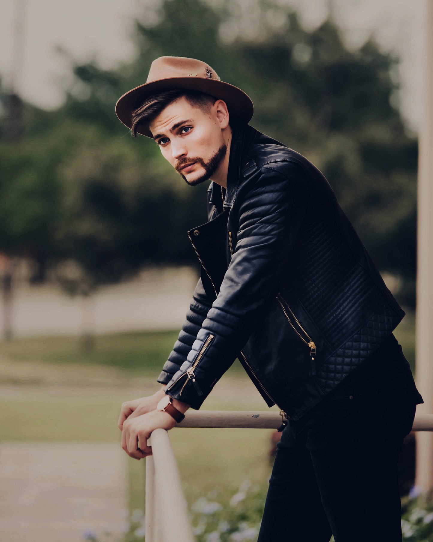 Geoffery Fedora- Camel[Fast shipping and box packing]
