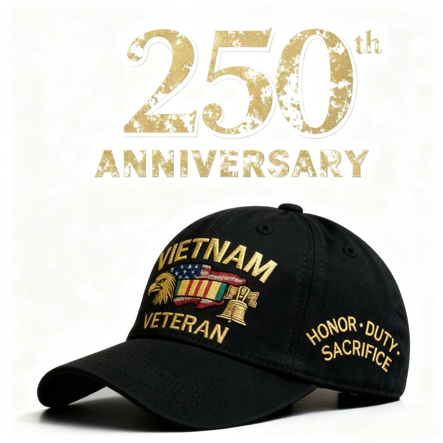🦅Eagle & Liberty - Vietnam Veteran Honor Dad Hat🧢Hand embroidery