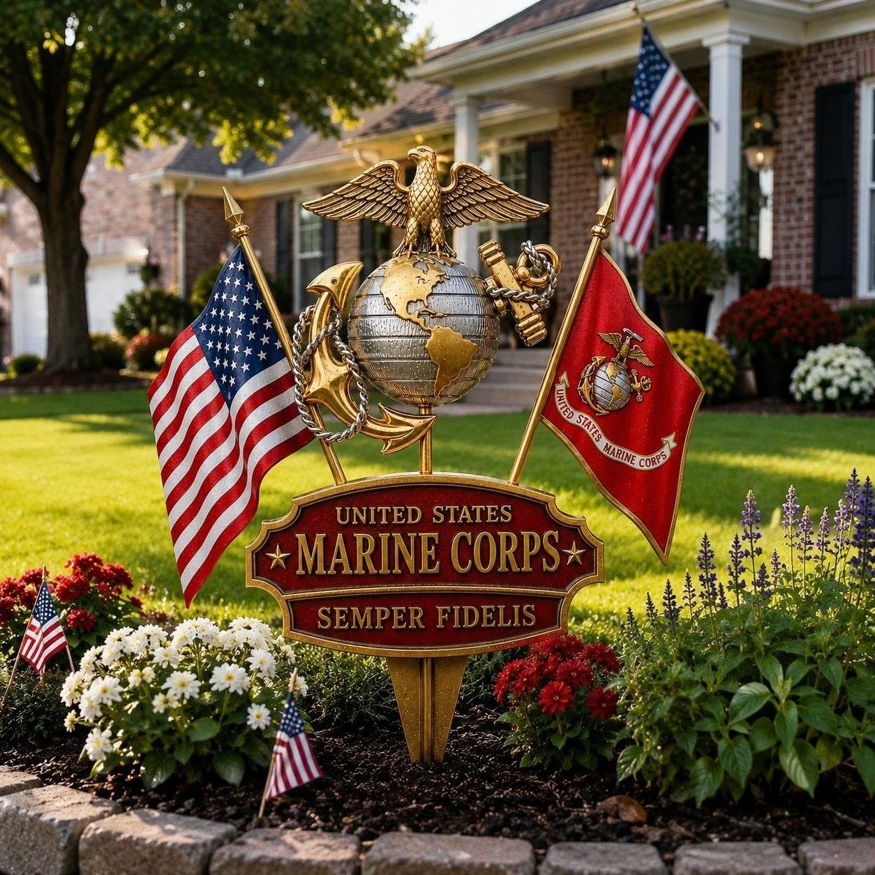 🏆Last Day Promo: 49% OFF 🎖️-US Marine Corps Semper Fidelis Tribute Garden Stake - ✈️Buy 3 Free Shipping Today!