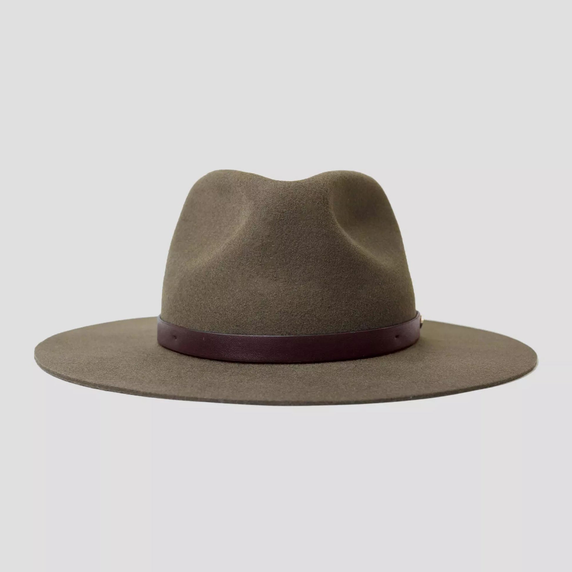 Geoffery Fedora–Dark Olive[Fast shipping and box packing]
