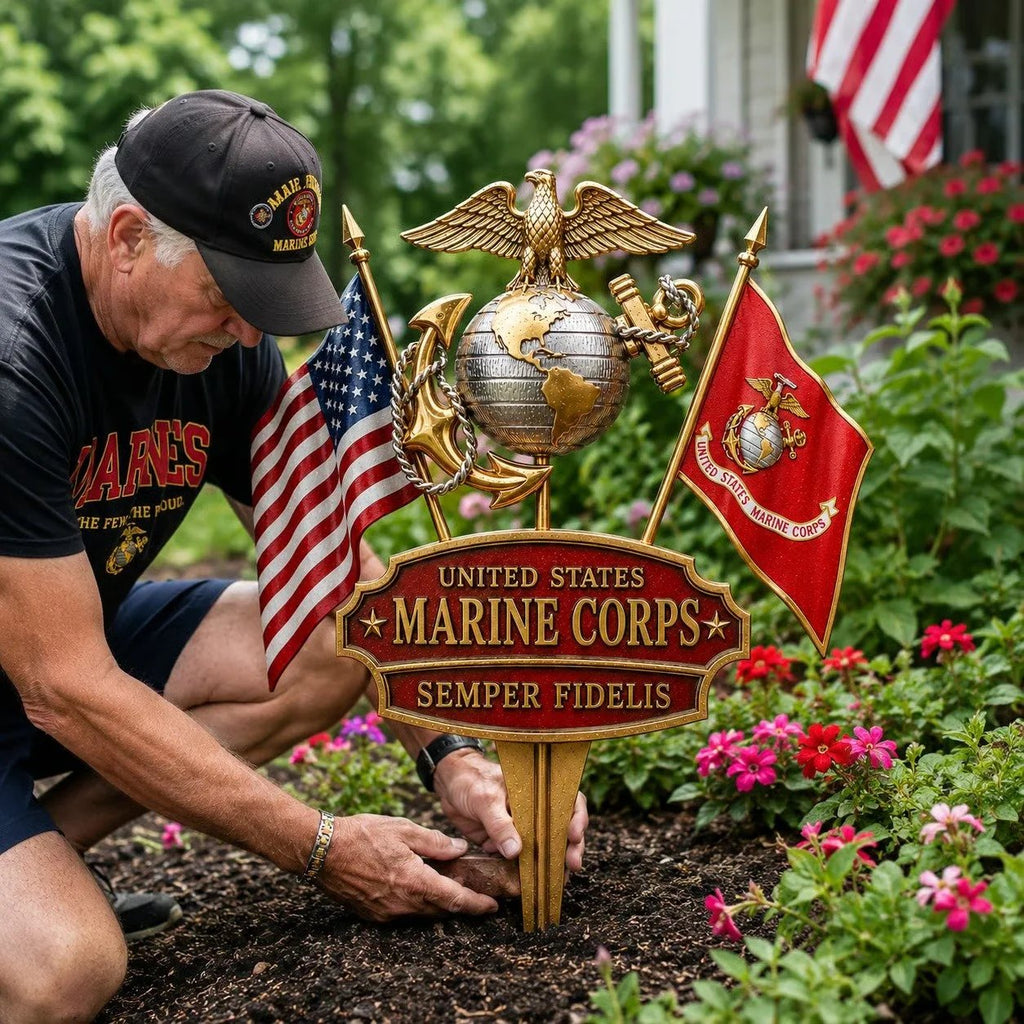 🏆Last Day Promo: 49% OFF 🎖️-US Marine Corps Semper Fidelis Tribute Garden Stake - ✈️Buy 3 Free Shipping Today!