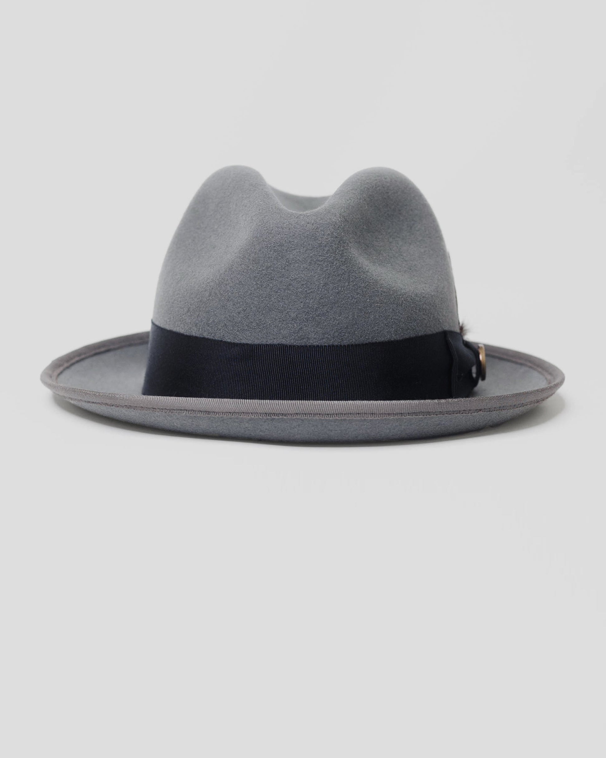 Miller Ranch Trilby Fedora – Grey/Dark Olive [Fast shipping and box packing]