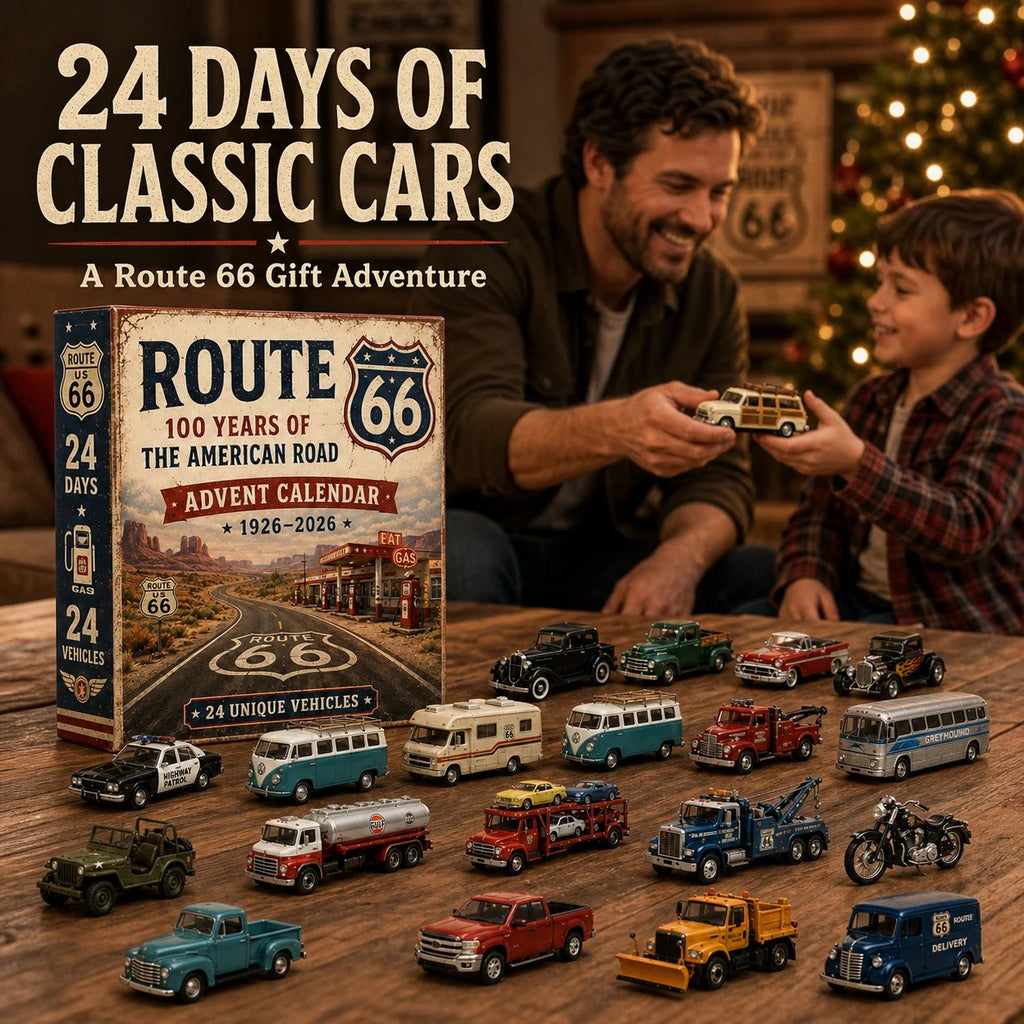 Route 66 Centennial Advent Calendar – 24 Days of American Road Legends | 1926–2026 Collector's Edition