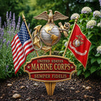 🏆Last Day Promo: 49% OFF 🎖️-US Marine Corps Semper Fidelis Tribute Garden Stake - ✈️Buy 3 Free Shipping Today!