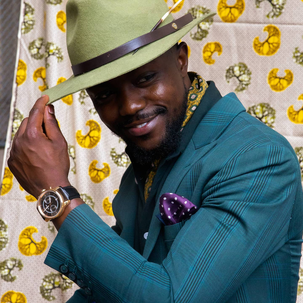 Geoffery Fedora–Olive Green[Fast shipping and box packing]