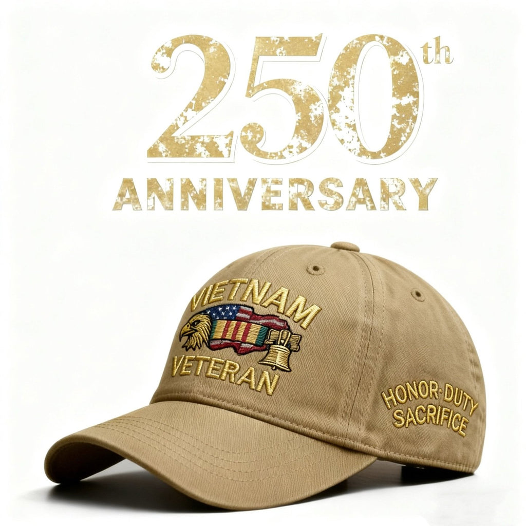 🦅Eagle & Liberty - Vietnam Veteran Honor Dad Hat🧢Hand embroidery