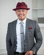 Trilby Fedora – Burgundy[Fast shipping and box packing]