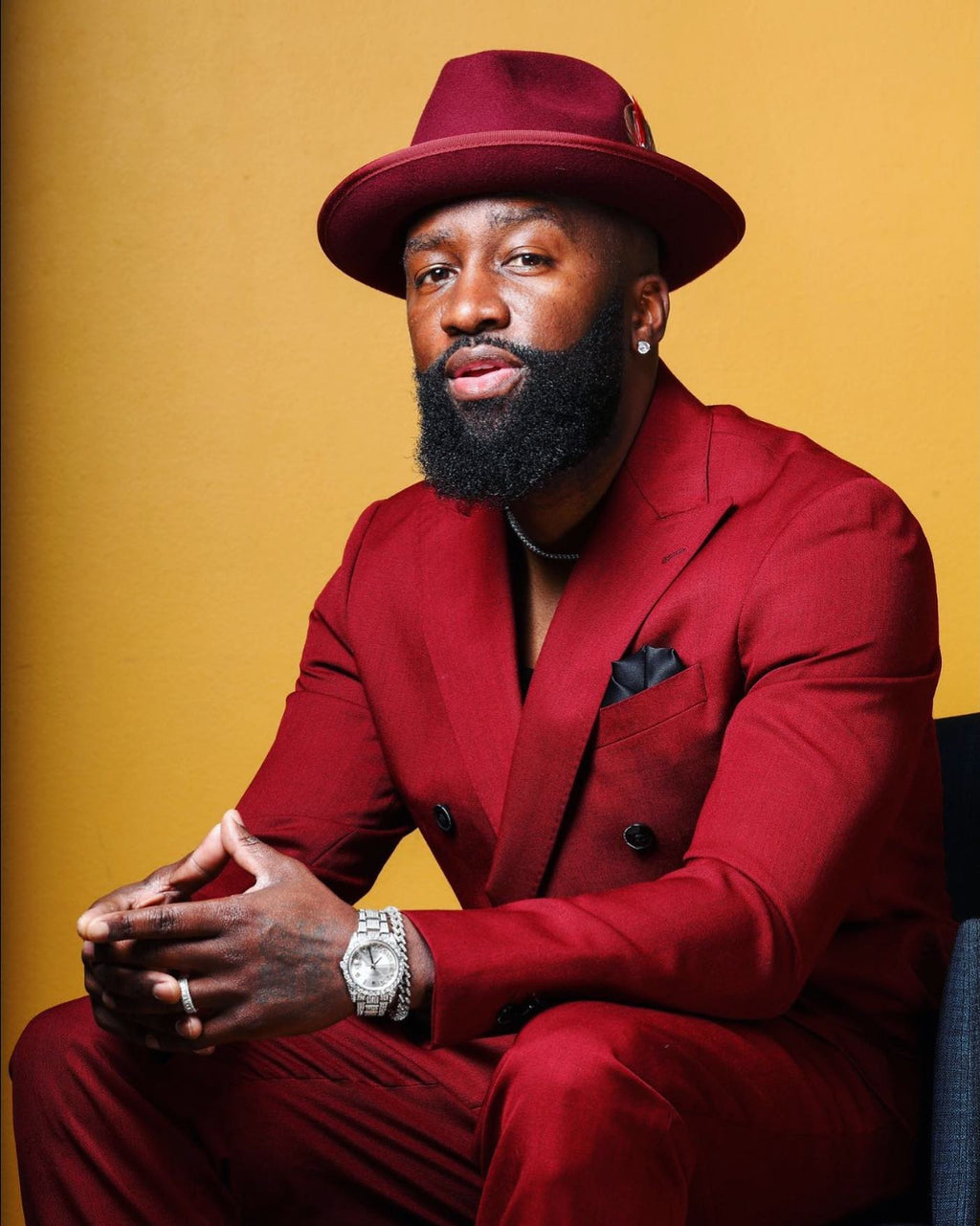 Trilby Fedora – Burgundy[Fast shipping and box packing]