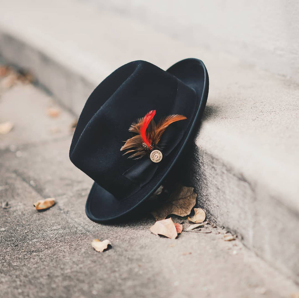 Trilby Fedora – Black [Fast shipping and box packing]