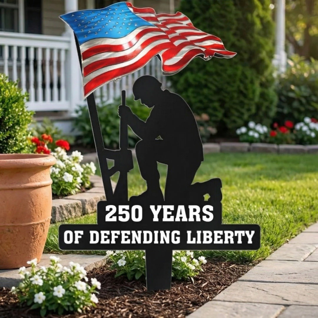 🔥FATHER’S DAY SALE 30% Off-250 Years of Defending Liberty Metal Garden Stake