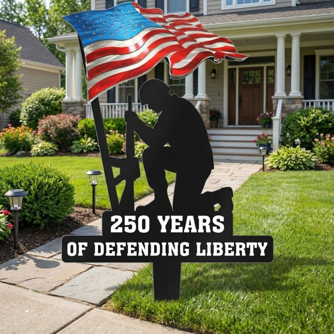 🔥FATHER’S DAY SALE 30% Off-250 Years of Defending Liberty Metal Garden Stake