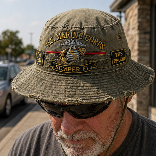 Veteran‘s Day Best Gift - U.S. Marine Corps “Semper Fi” Boonie Hat