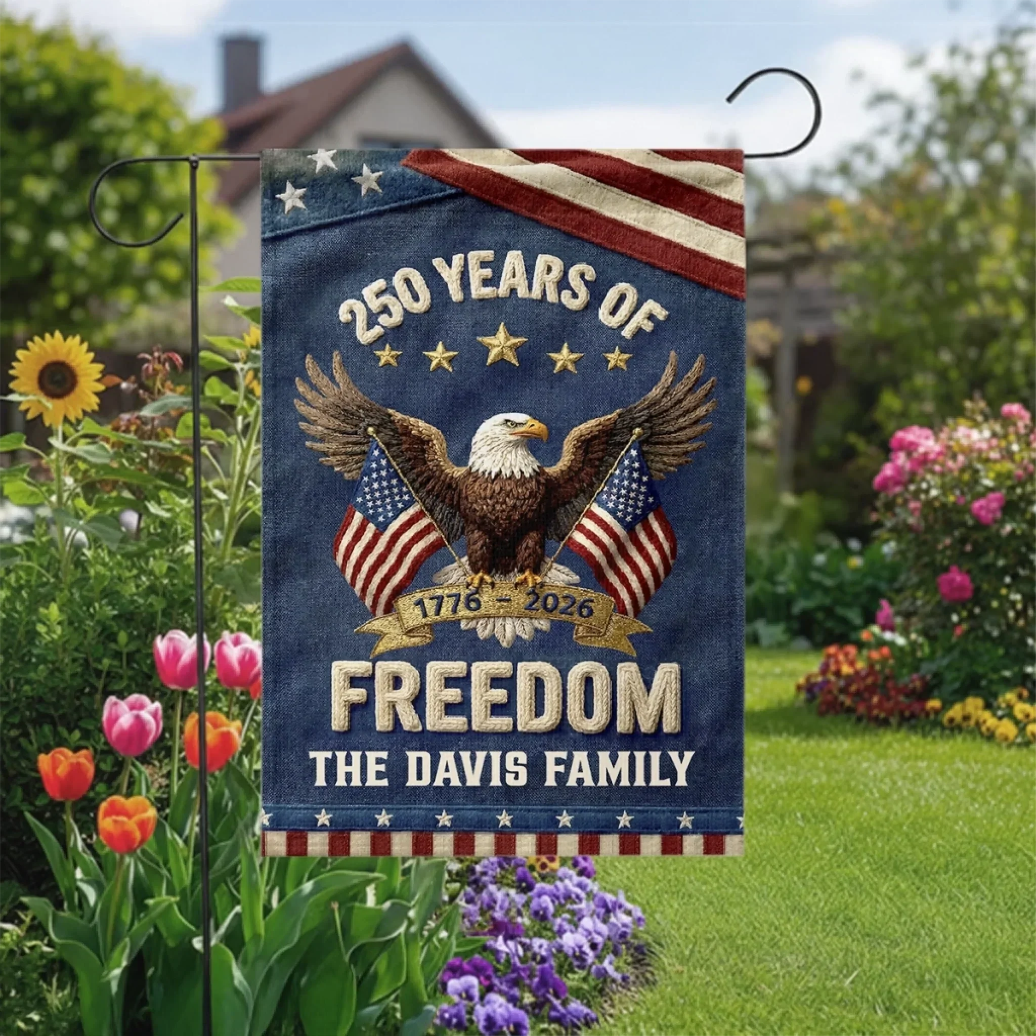 250 Years of Freedom Personalized American Flag