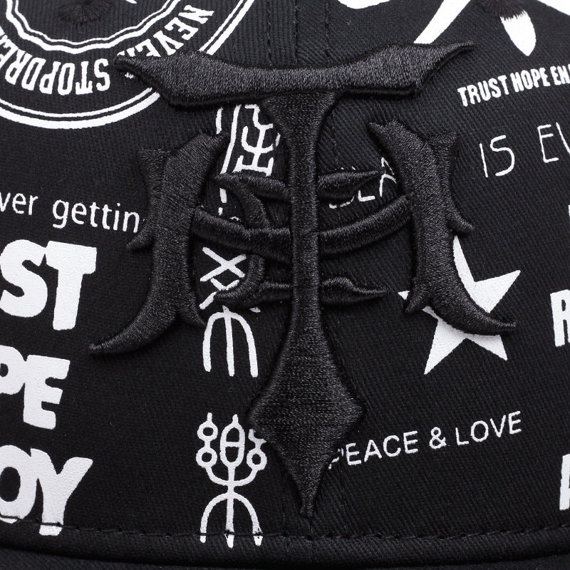 More Respect Less Attack Graffiti Snapback Cap Streetwear Flat Brim Hat