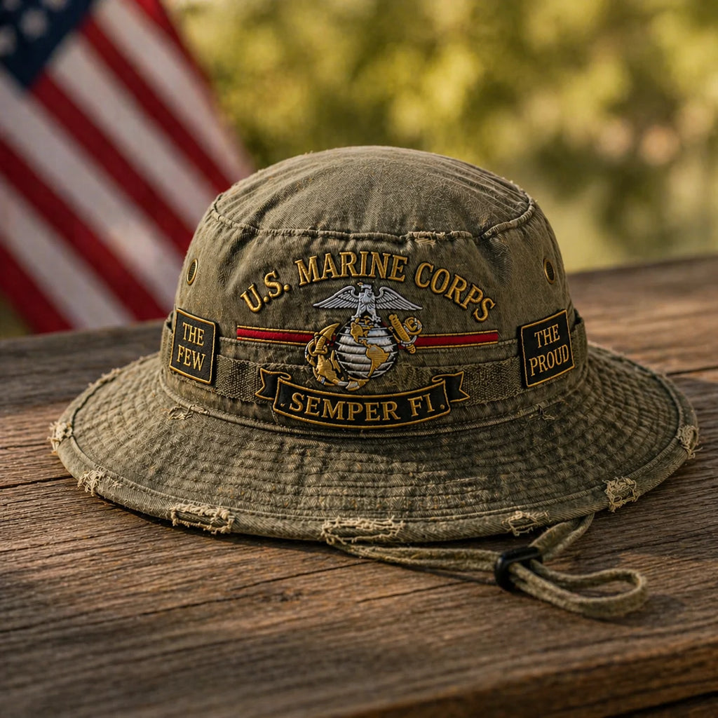 Veteran‘s Day Best Gift - U.S. Marine Corps “Semper Fi” Boonie Hat