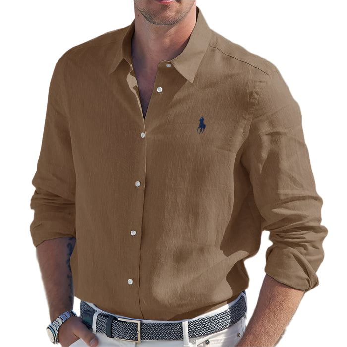 RL Men’s Long-Sleeve Linen Shirt
