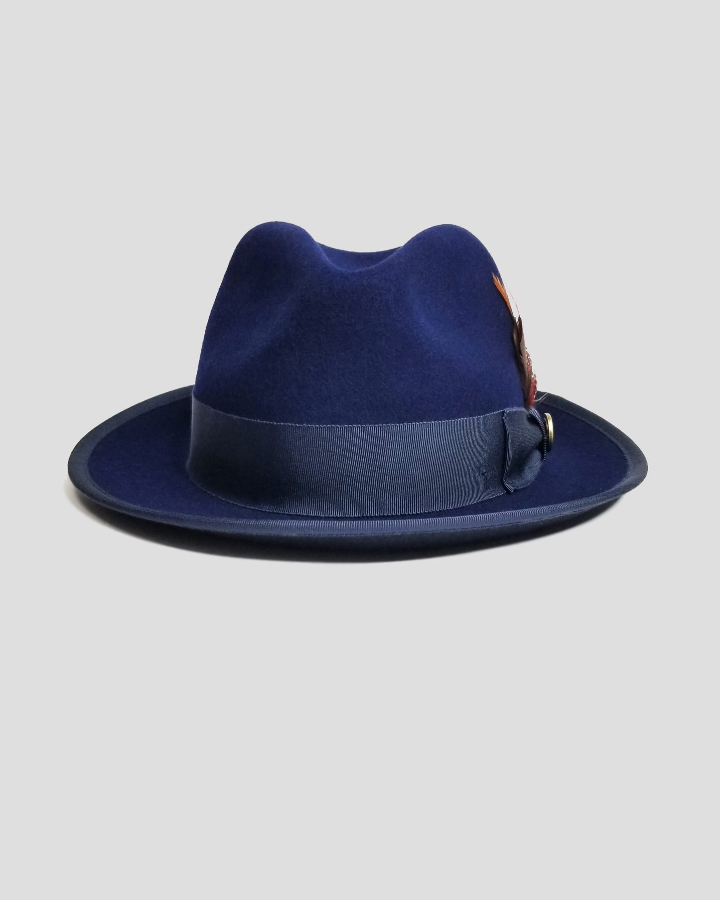 Trilby Fedora – Navy [Fast shipping and box packing]