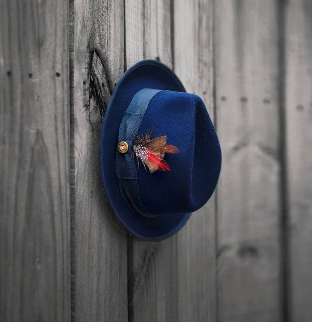 Trilby Fedora – Navy [Fast shipping and box packing]