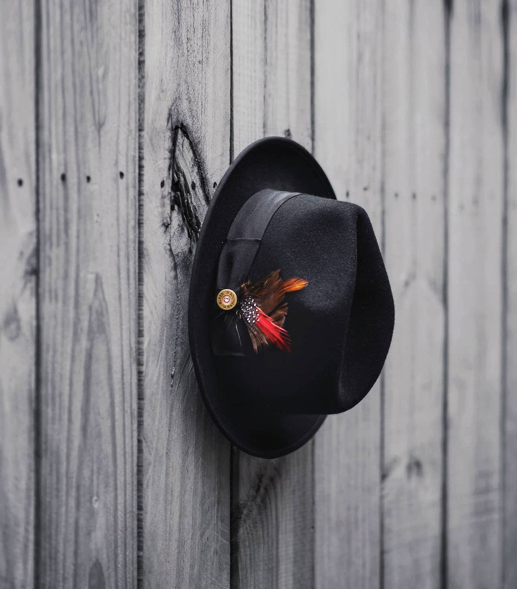 Trilby Fedora – Black [Fast shipping and box packing]