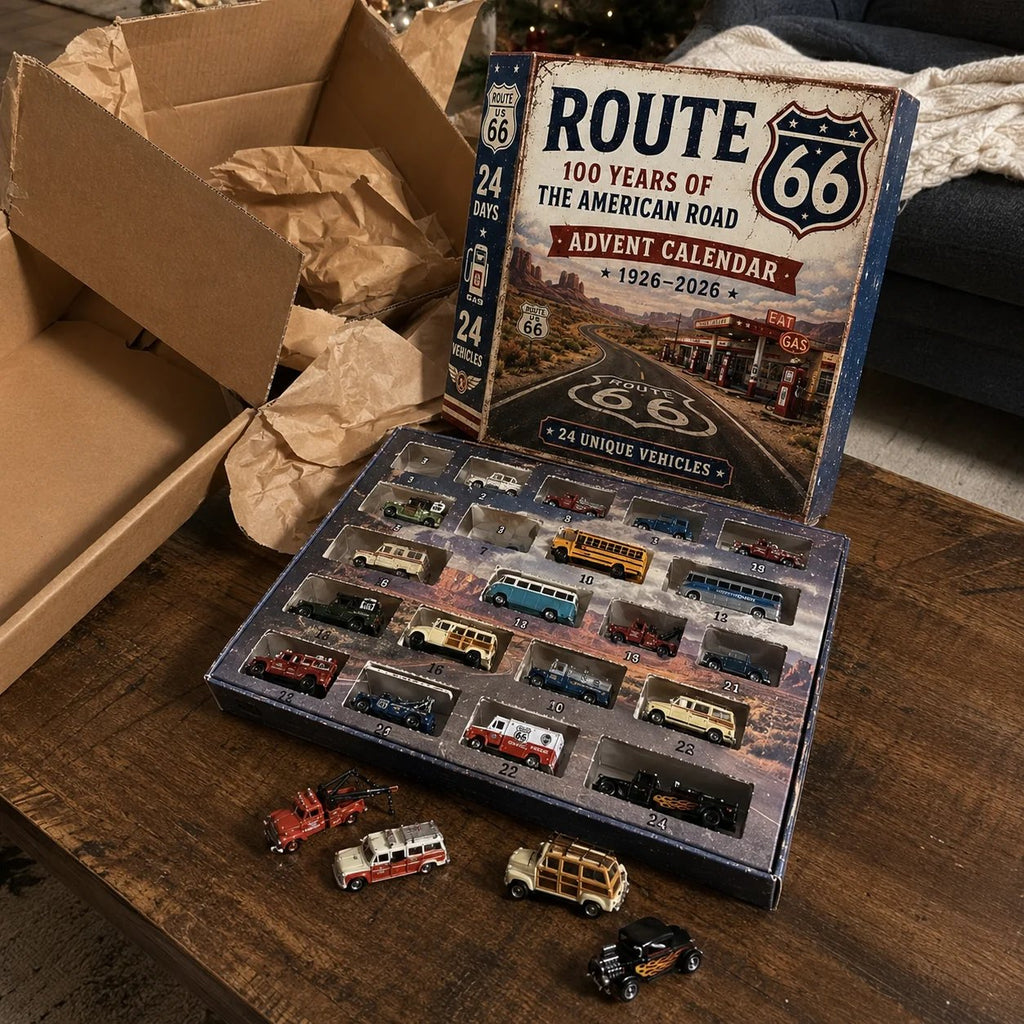 Route 66 Centennial Advent Calendar – 24 Days of American Road Legends | 1926–2026 Collector's Edition