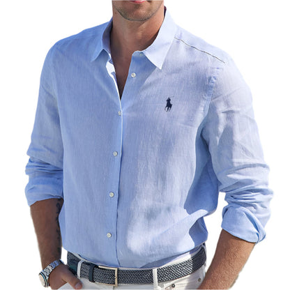 RL Men’s Long-Sleeve Linen Shirt