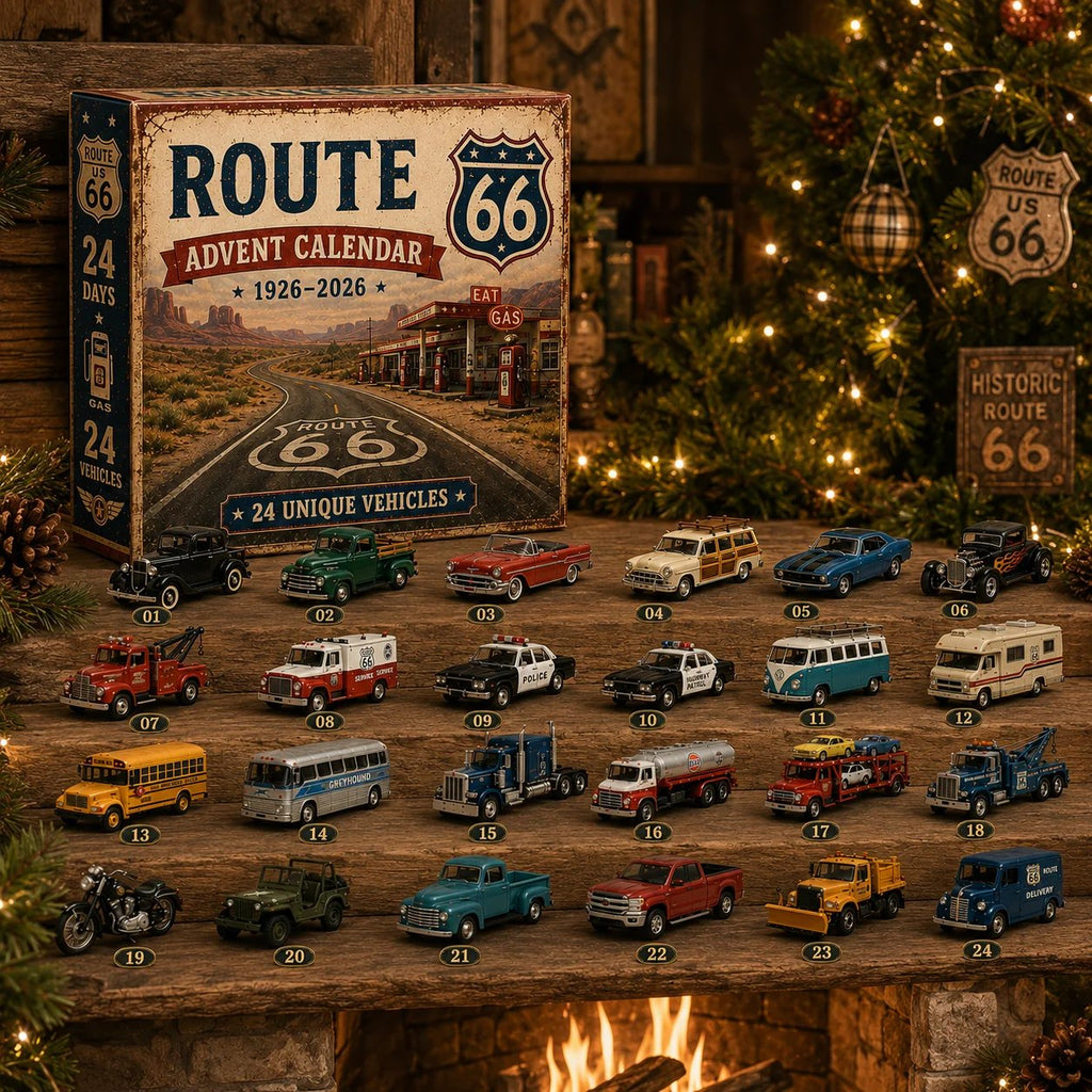 Route 66 Centennial Advent Calendar – 24 Days of American Road Legends | 1926–2026 Collector's Edition
