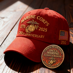 ❤️Veteran‘s Day Best Gift🌹Honoring 250th USMC Retro Washed Cap – Honor That Never Fades 🇺🇸🎁Free Symbolizes Honor Gift