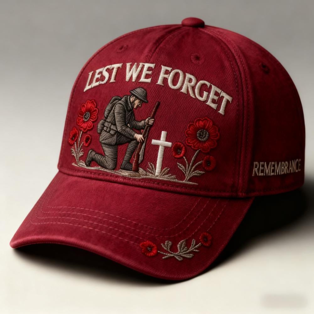 🌹3D Embroidery Heroes Never Forgotten Remembrance Cap ✝️ Keep Their Memory Alive
