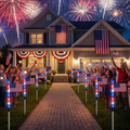 🔥Last Day 49% OFF - Solar American Flag Pathway Lights – Red, White & Blue Yard Glow for 250th Independence Celebration ✨