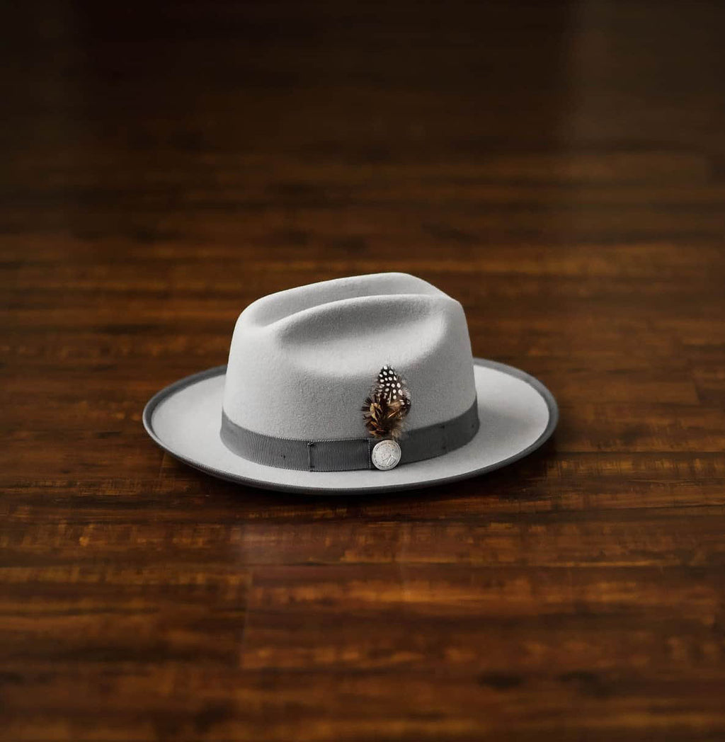 Miller Ranch Fedora - Platinum[Fast shipping and box packing]