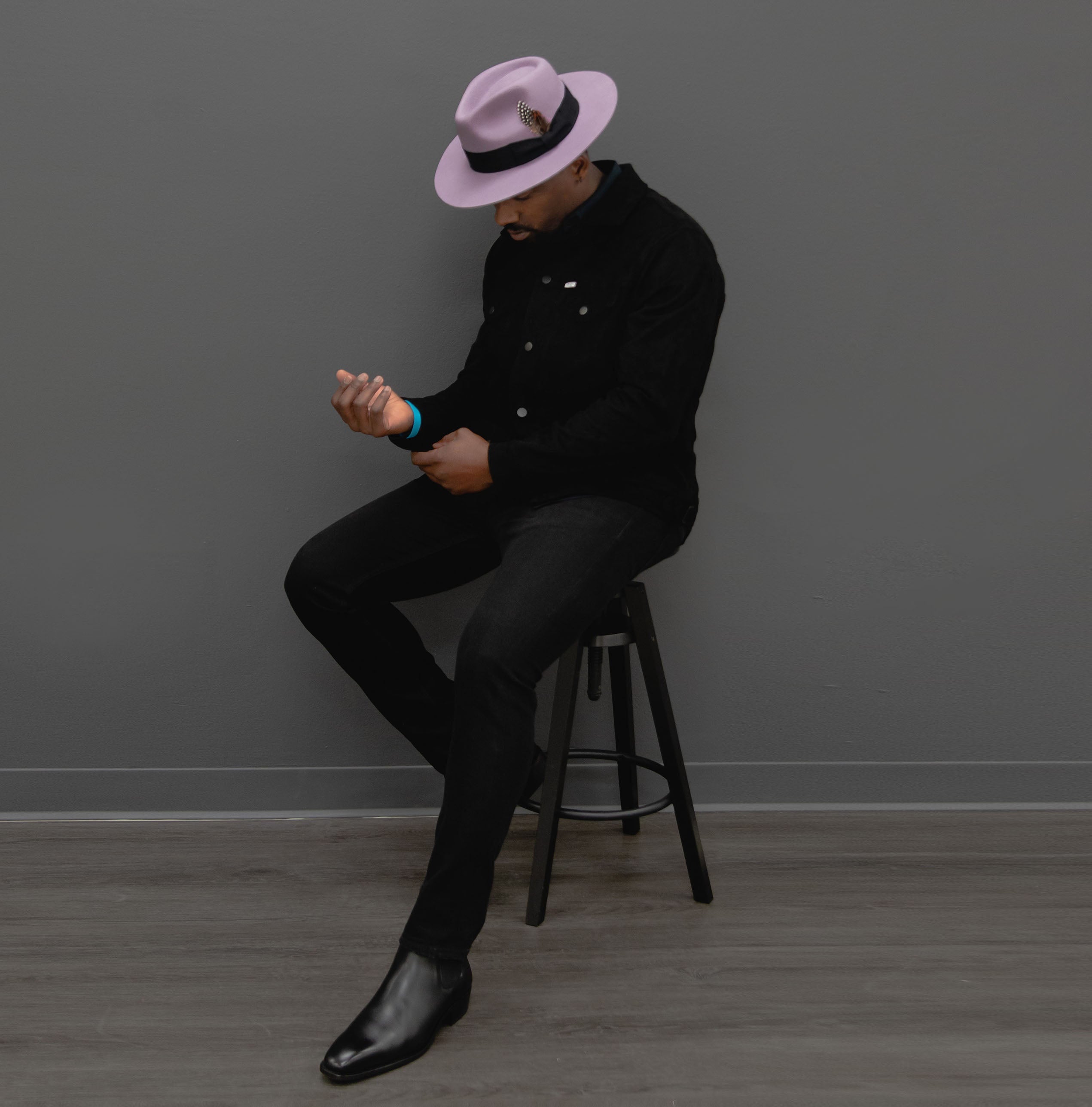 Ferguson Fedora - Lavender+Black[Fast shipping and box packing]