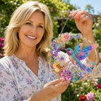 💥LAST DAY 49% OFF - Hummingbird Diamond Art Hanging Ornament Kit - Rainbow Dragonfly