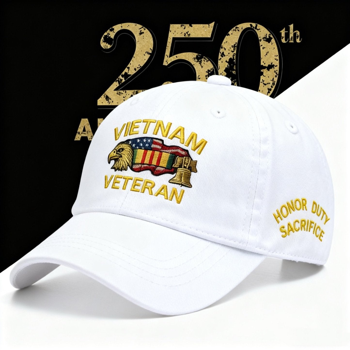 🦅Eagle & Liberty - Vietnam Veteran Honor Dad Hat🧢Hand embroidery