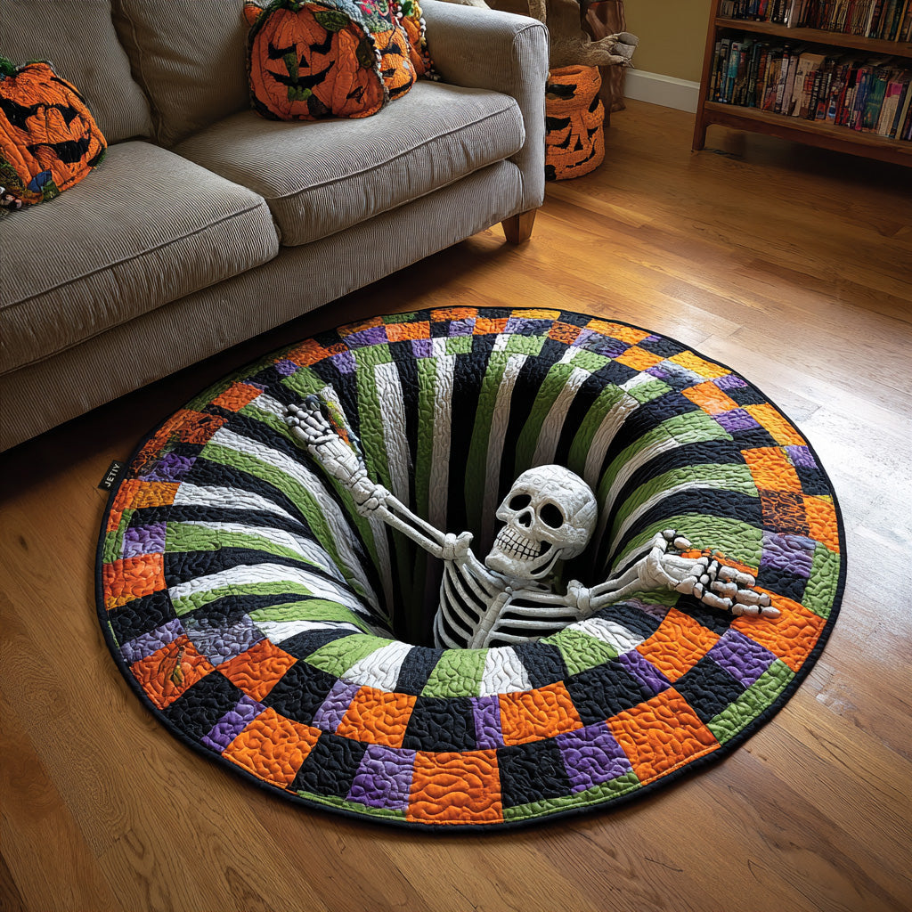 Spooky Skeleton Halloween Floor Rug – Creepy Halloween Home Decor 🎃