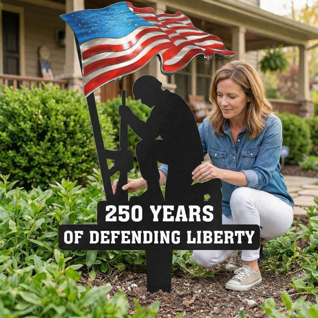 🔥FATHER’S DAY SALE 30% Off-250 Years of Defending Liberty Metal Garden Stake