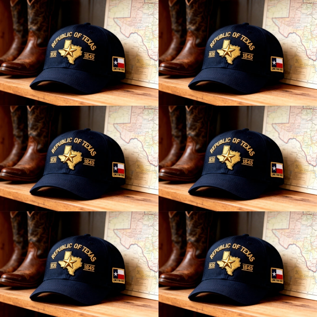 ⚡Black Friday 24H Flash Sale🎉Republic of Texas Embroidered Hat – 1836–1845 Lone Star State Heritage Cap