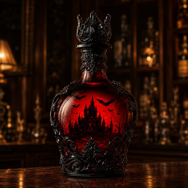🔥Last Day 49% OFF - 🦇🍺Gothic Vampire Castle Whisky Decanter & Tumbler