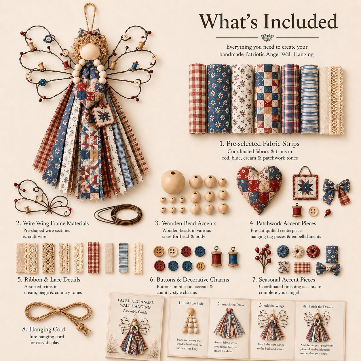 Angel Fabric Hanging DIY Kit🧵