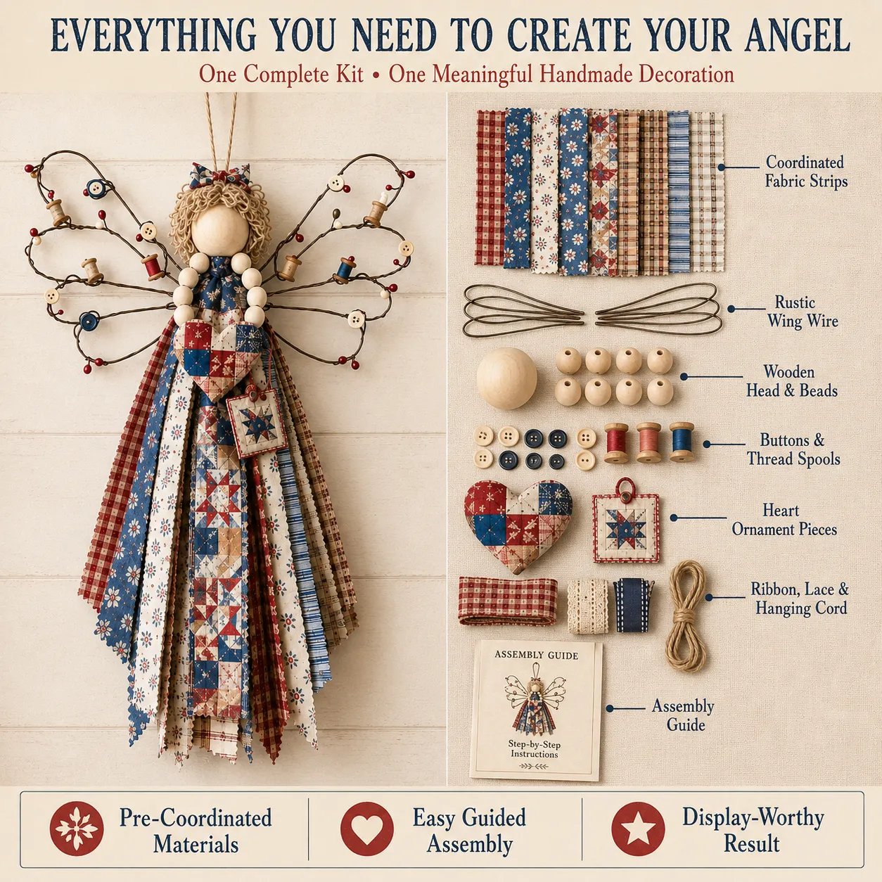Angel Fabric Hanging DIY Kit🧵