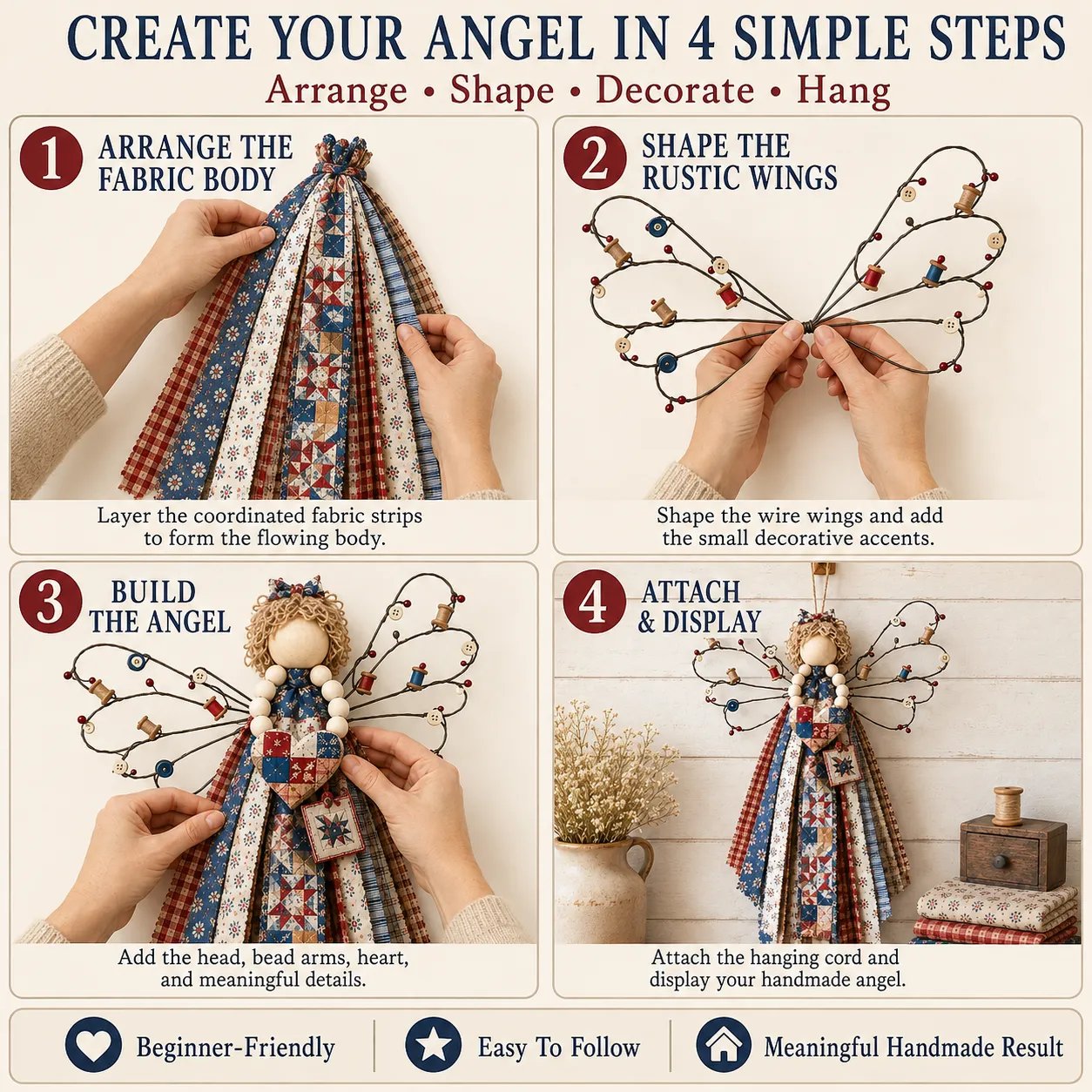 Angel Fabric Hanging DIY Kit🧵