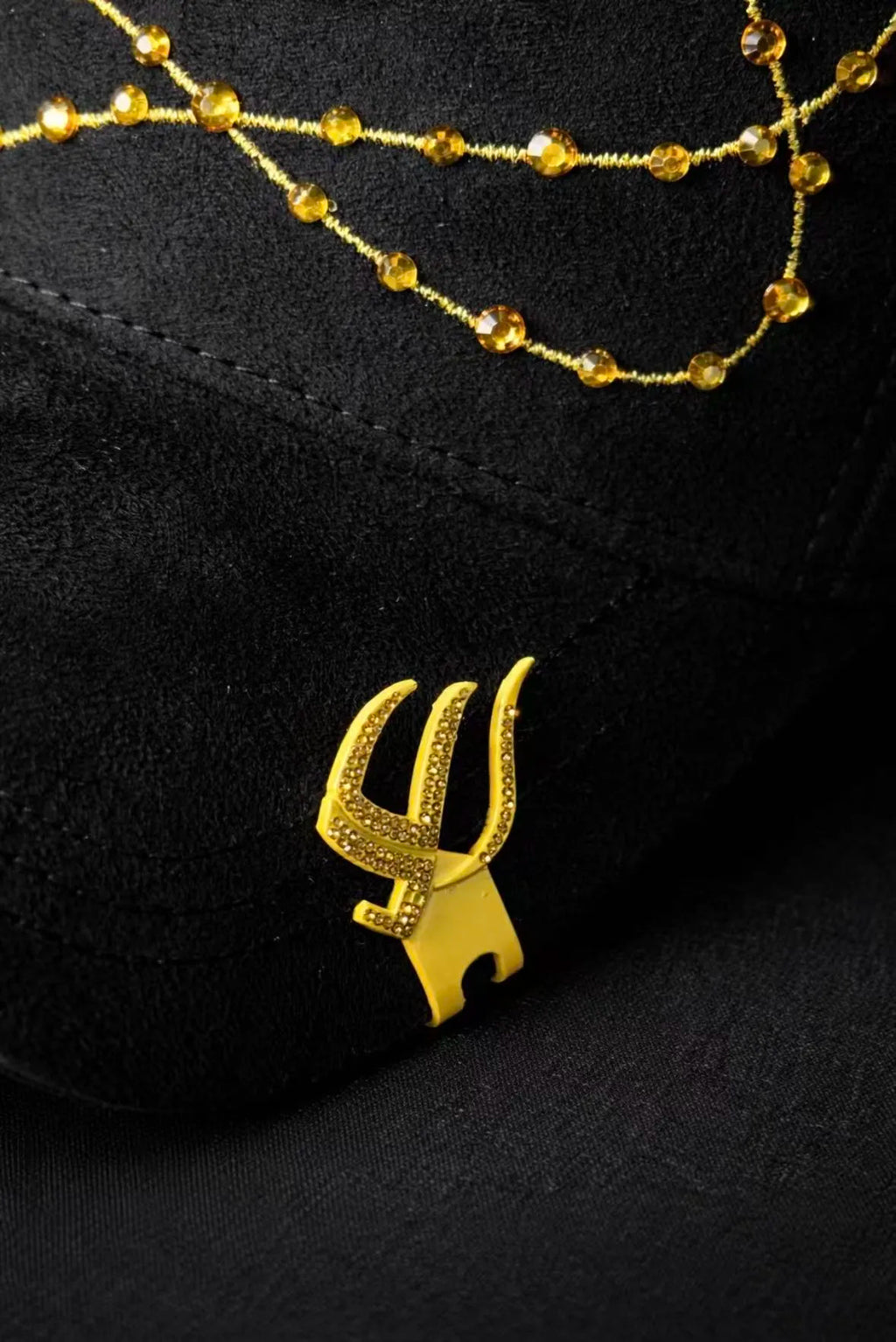 Gold Cross Trucker Hat, Vintage Street Cap
