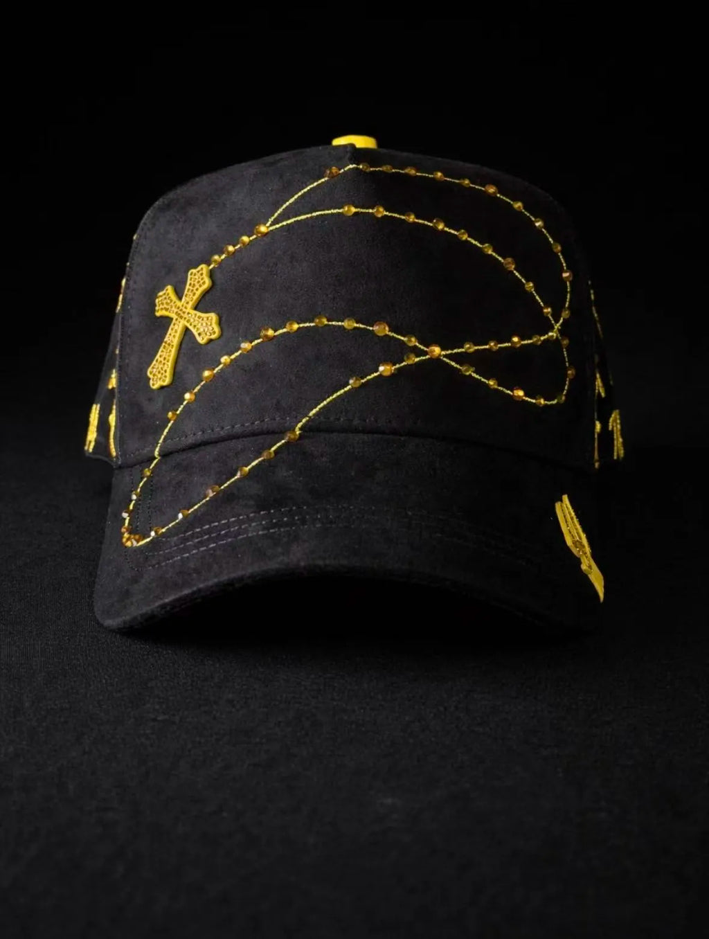 Gold Cross Trucker Hat, Vintage Street Cap