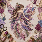 Feen Patchwork DIY Set | Fabric Fairy made from Floral Fabrics | Beginner-Friendly Craft Kit | PatchBloom