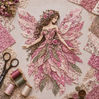 Feen Patchwork DIY Set | Fabric Fairy made from Floral Fabrics | Beginner-Friendly Craft Kit | PatchBloom