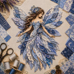 Feen Patchwork DIY Set | Fabric Fairy made from Floral Fabrics | Beginner-Friendly Craft Kit | PatchBloom